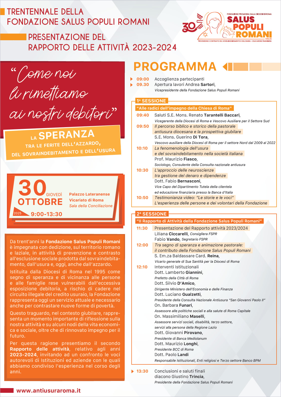 trentennale fspr locandina